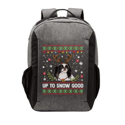 Japanese Chin Dog Reindeer Ugly Christmas Sweater Cool Gift Vector Backpack