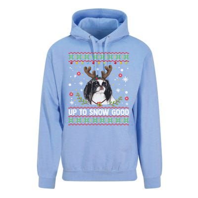 Japanese Chin Dog Reindeer Ugly Christmas Sweater Cool Gift Unisex Surf Hoodie