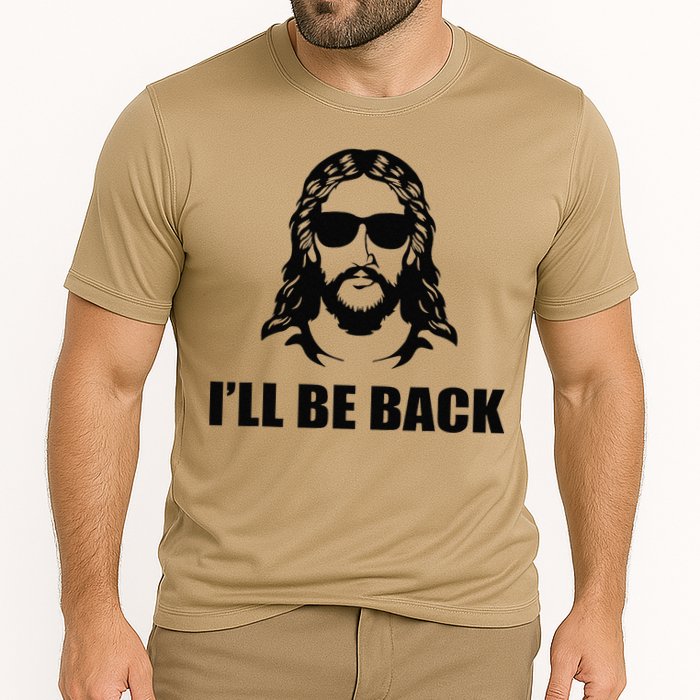 Jesus Christ Design I´ll Be Back Jesus Cooling Performance Crew T-Shirt