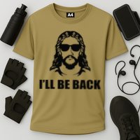 Jesus Christ Design I´ll Be Back Jesus Cooling Performance Crew T-Shirt