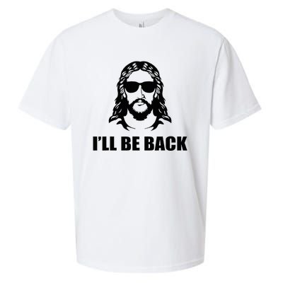 Jesus Christ Design I´Ll Be Back Jesus Sueded Cloud Jersey T-Shirt