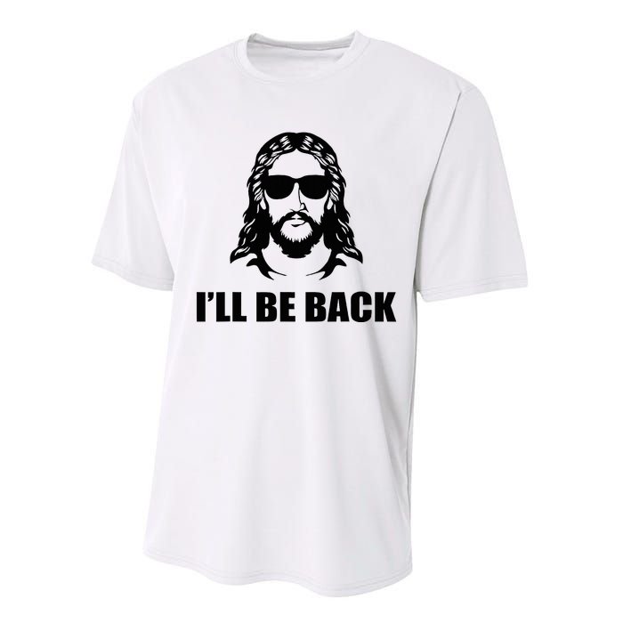 Jesus Christ Design I´Ll Be Back Jesus Performance Sprint T-Shirt