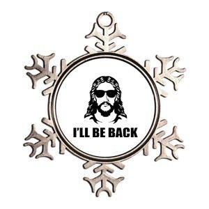 Jesus Christ Design I´Ll Be Back Jesus Metallic Star Ornament