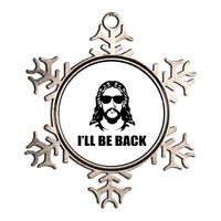 Jesus Christ Design I´Ll Be Back Jesus Metallic Star Ornament