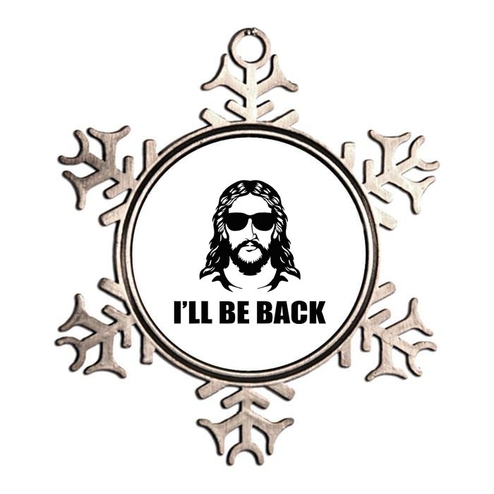 Jesus Christ Design I´Ll Be Back Jesus Metallic Star Ornament