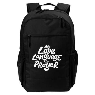 Jesus Christian Easter Vintage Retro My Love Language Is Prayer Backpack