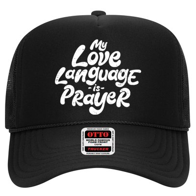 Jesus Christian Easter Vintage Retro My Love Language Is Prayer Hat