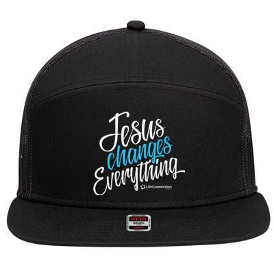 Jesus Changes Everything Premium Gift 7 Panel Mesh Trucker Snapback Hat