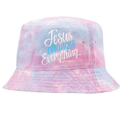 Jesus Changes Everything Premium Gift Tie-Dyed Bucket Hat