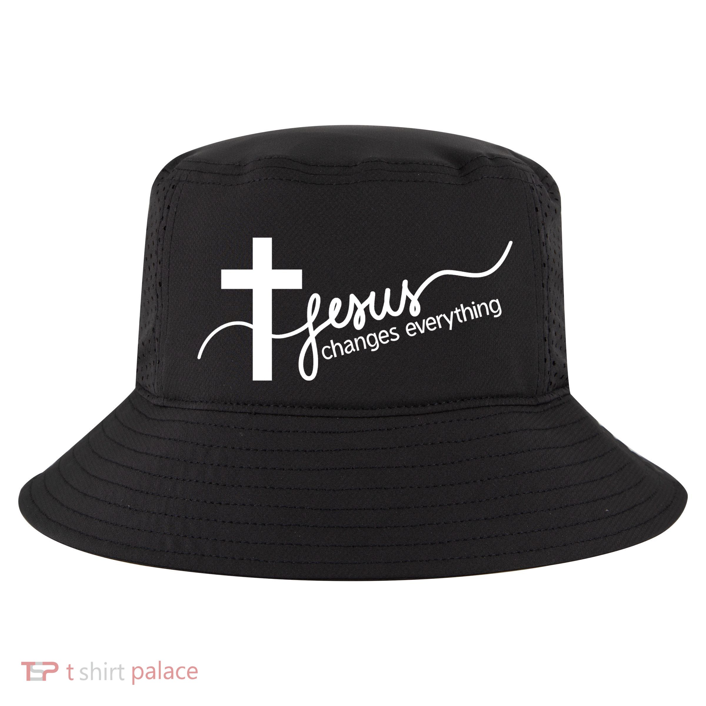Jesus Changes Everything Cross Cool Comfort Performance Bucket Hat