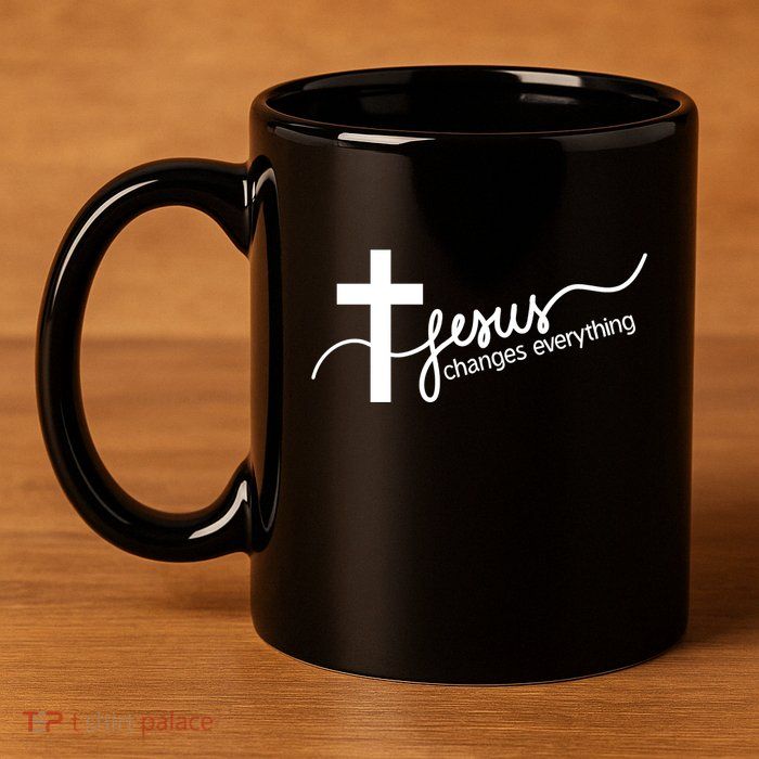 Jesus Changes Everything Cross 11oz C Handle Ceramic Mug