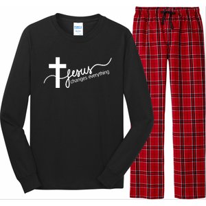 Jesus Changes Everything Cross Long Sleeve Pajama Set