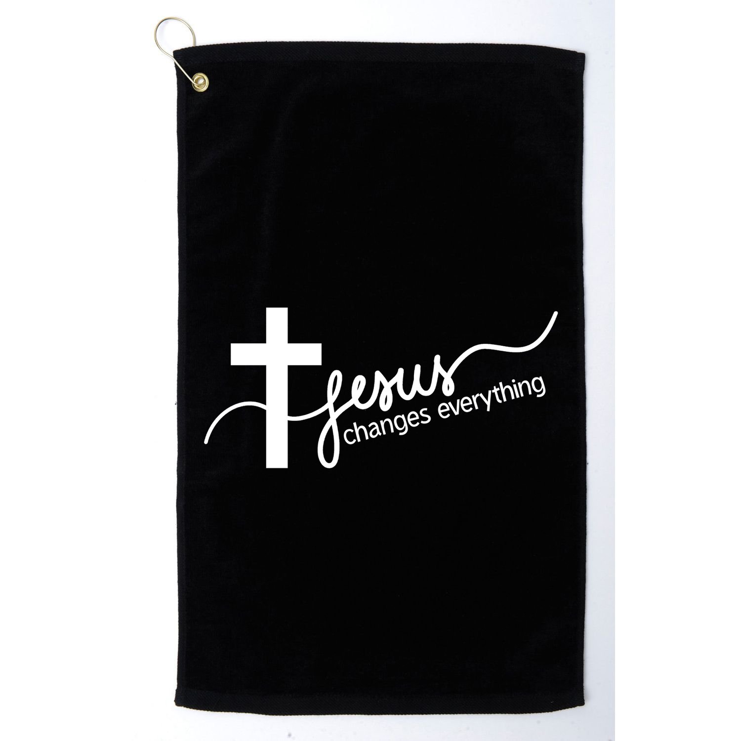 Jesus Changes Everything Cross Golf Towel