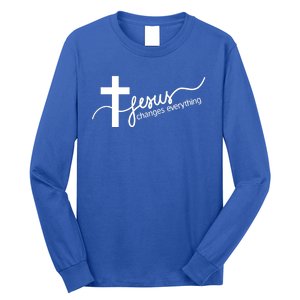 Jesus Changes Everything Cross Long Sleeve Shirt