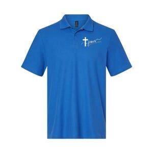 Jesus Changes Everything Cross Softstyle Adult Sport Polo