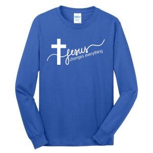 Jesus Changes Everything Cross Tall Long Sleeve T-Shirt