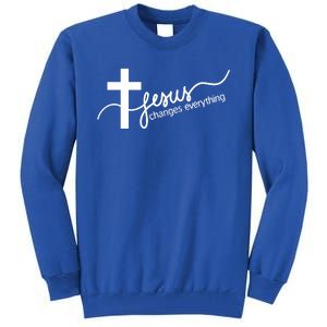 Jesus Changes Everything Cross Tall Sweatshirt