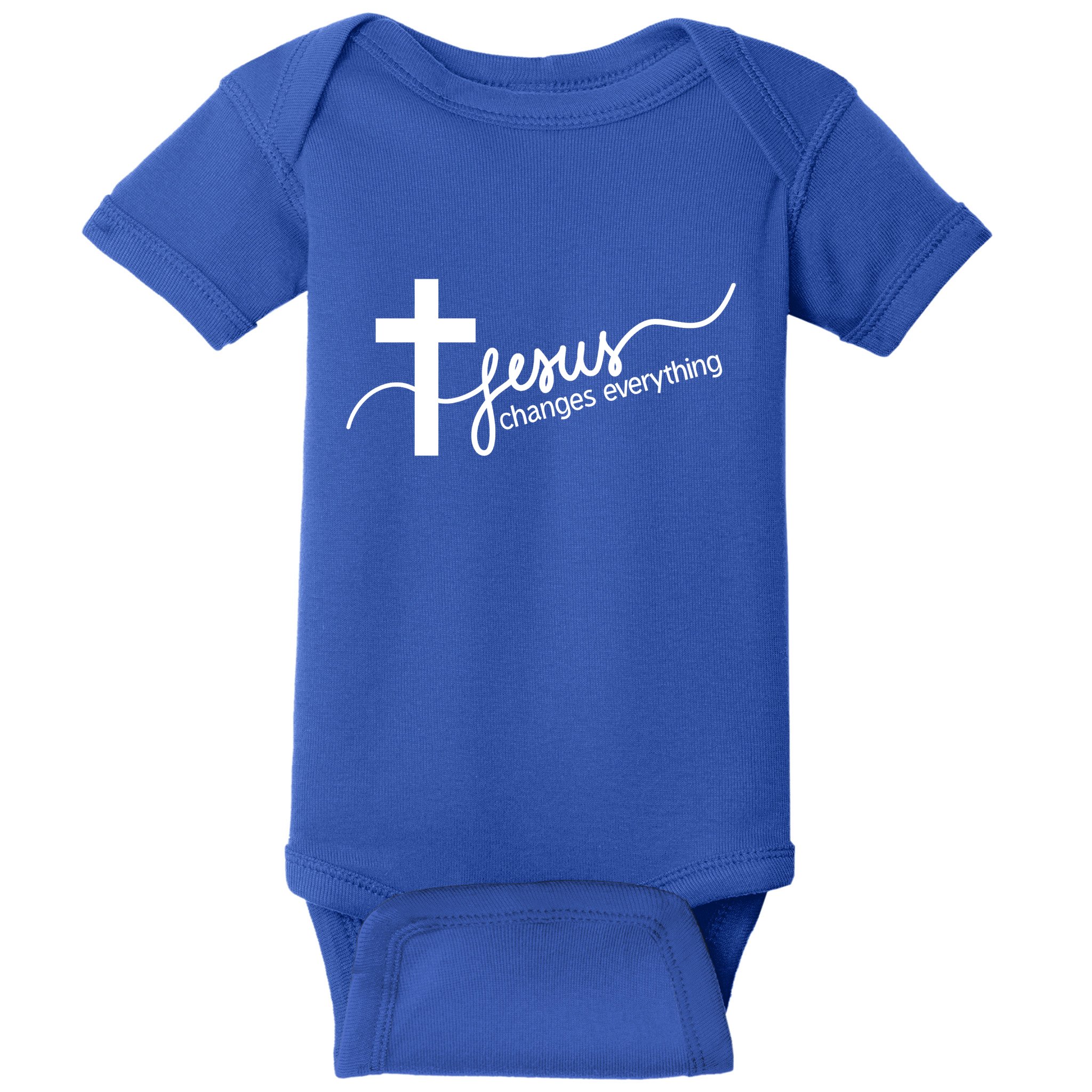 Jesus Changes Everything Cross Baby Bodysuit