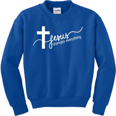 Jesus Changes Everything Cross Kids Sweatshirt