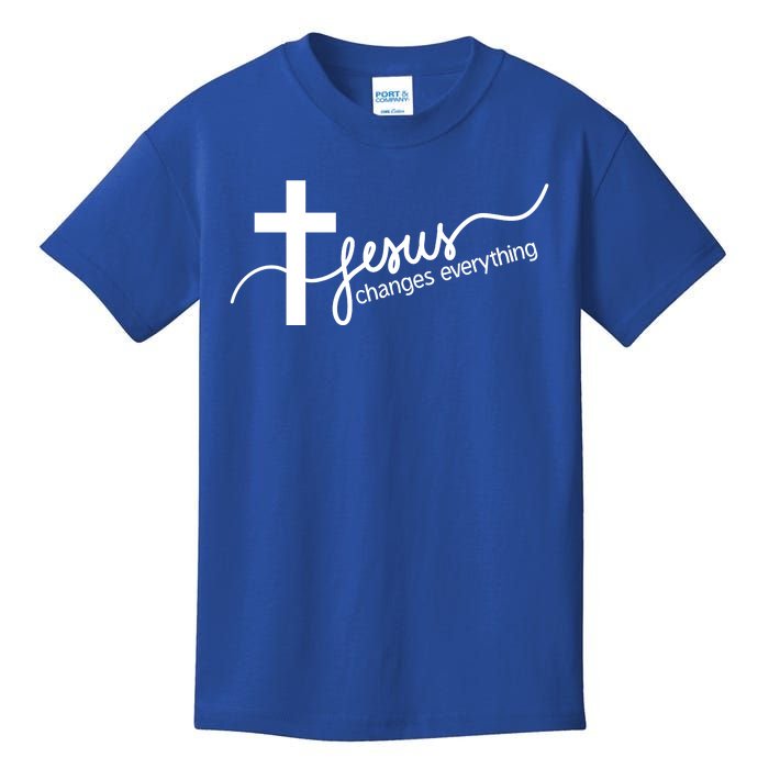 Jesus Changes Everything Cross Kids T-Shirt