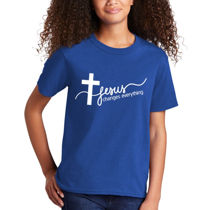 Jesus Changes Everything Cross Kids T-Shirt