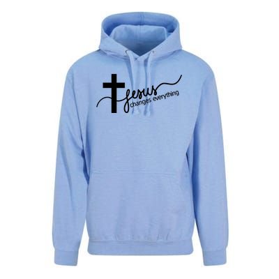 Jesus Changes Everything Cross Unisex Surf Hoodie