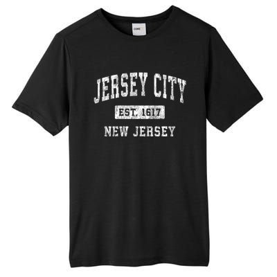 Jersey City Est 1617 New Jersey Nj Vintage Established Sports Design Tall Fusion ChromaSoft Performance T-Shirt