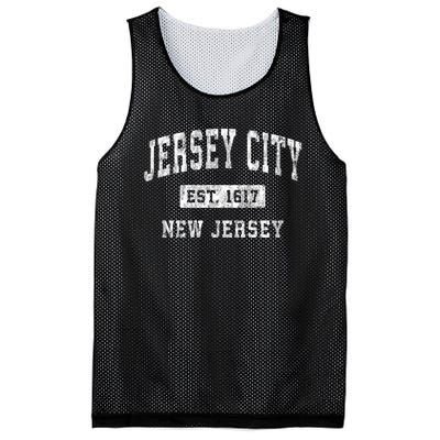 Jersey City Est 1617 New Jersey Nj Vintage Established Sports Design Mesh Reversible Basketball Jersey Tank