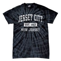 Jersey City Est 1617 New Jersey Nj Vintage Established Sports Design Tie-Dye T-Shirt