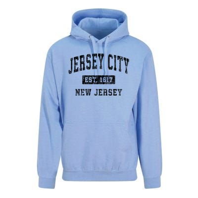 Jersey City Est 1617 New Jersey Nj Vintage Established Sports Design Unisex Surf Hoodie