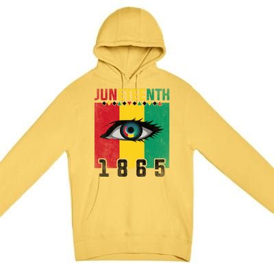 Juneteenth Celebration Eye Black History African American Gift Premium Pullover Hoodie