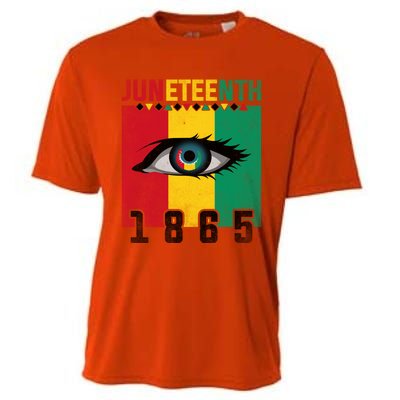 Juneteenth Celebration Eye Black History African American Gift Cooling Performance Crew T-Shirt