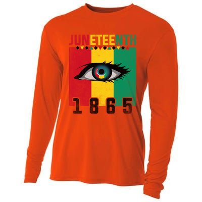 Juneteenth Celebration Eye Black History African American Gift Cooling Performance Long Sleeve Crew