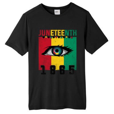 Juneteenth Celebration Eye Black History African American Gift Tall Fusion ChromaSoft Performance T-Shirt