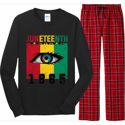 Juneteenth Celebration Eye Black History African American Gift Long Sleeve Pajama Set