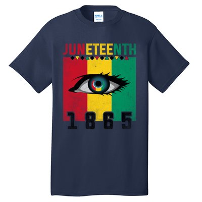 Juneteenth Celebration Eye Black History African American Gift Tall T-Shirt