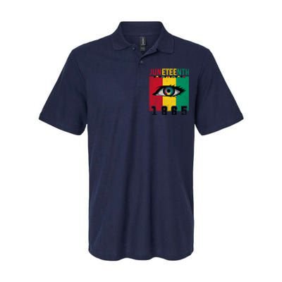 Juneteenth Celebration Eye Black History African American Gift Softstyle Adult Sport Polo