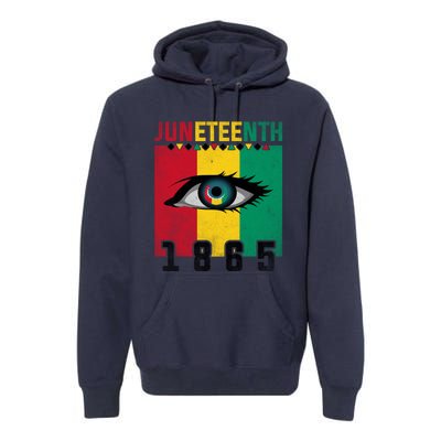 Juneteenth Celebration Eye Black History African American Gift Premium Hoodie