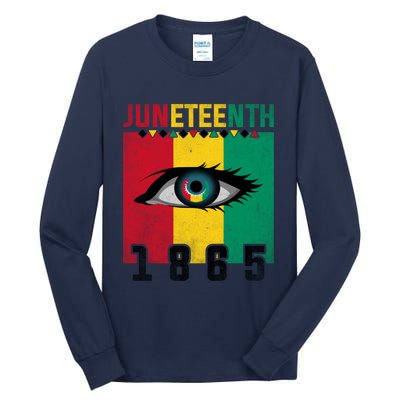 Juneteenth Celebration Eye Black History African American Gift Tall Long Sleeve T-Shirt