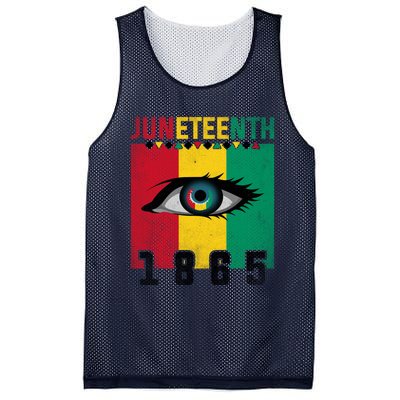 Juneteenth Celebration Eye Black History African American Gift Mesh Reversible Basketball Jersey Tank