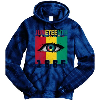 Juneteenth Celebration Eye Black History African American Gift Tie Dye Hoodie