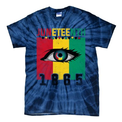 Juneteenth Celebration Eye Black History African American Gift Tie-Dye T-Shirt