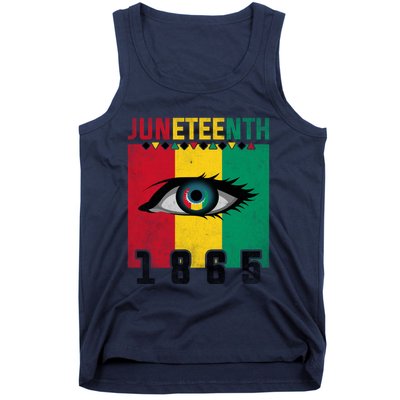 Juneteenth Celebration Eye Black History African American Gift Tank Top