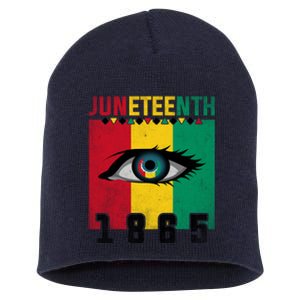 Juneteenth Celebration Eye Black History African American Gift Short Acrylic Beanie