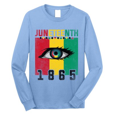 Juneteenth Celebration Eye Black History African American Gift Long Sleeve Shirt