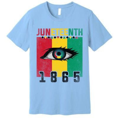 Juneteenth Celebration Eye Black History African American Gift Premium T-Shirt