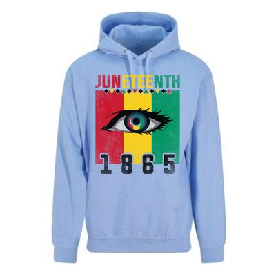 Juneteenth Celebration Eye Black History African American Gift Unisex Surf Hoodie