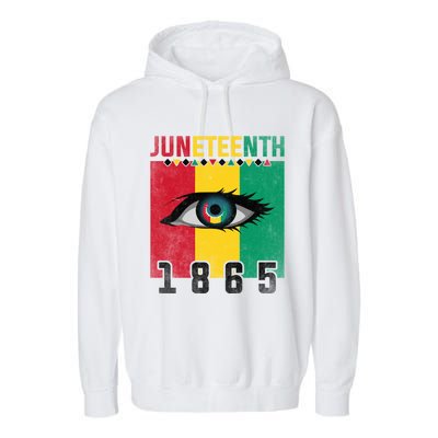 Juneteenth Celebration Eye Black History African American Gift Garment-Dyed Fleece Hoodie