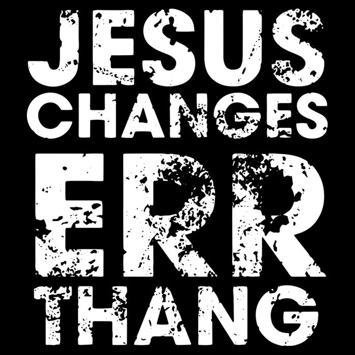 Jesus Changes Err Thang Cropped Pullover Crew