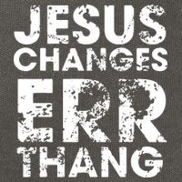 Jesus Changes Err Thang Cotton Canvas Backpack